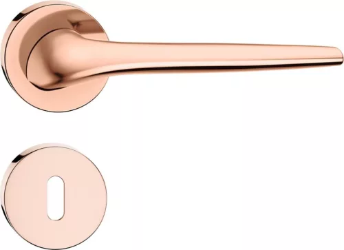 SOFT ajtókilincs kerek rozettás R rozéarany PVD - CORONA PREMIUM BB