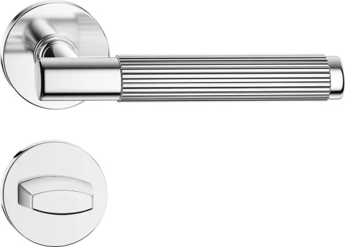 TIME LINEAR ajtókilincs kerek rozettás R SLIM fényes króm - CORONA PREMIUM WC