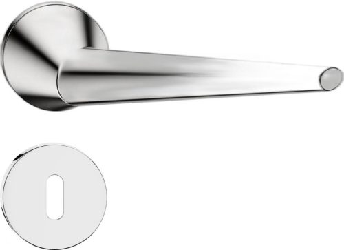 UNICA ajtókilincs kerek rozettás R SLIM vékony fényes króm - CORONA PREMIUM BB