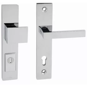   Osłona cylindra bezpieczeństwa Forte Jasny chrom Przycisk/uchwyt PZ 90 mm