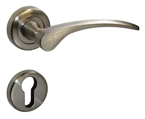 Eva Round Rosette Satin chrome surface PZ