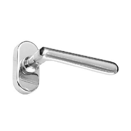 Alt Wien Satin chrome surface Large Window half handle with positioning mechanics