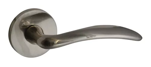 Rozetă rotundă de măsline Crom satinat numai cu mâner pe rozeta superioară