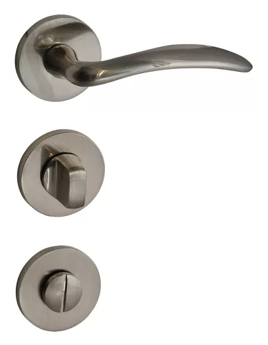 WC cu suprafață din crom satinat cu Rozetă rotundă