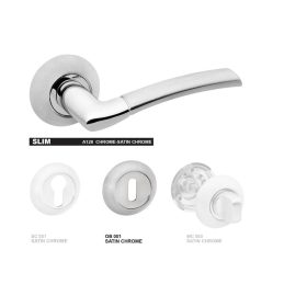 Okrągły Slim Confort Powierzchnia chromowana satynowa BB