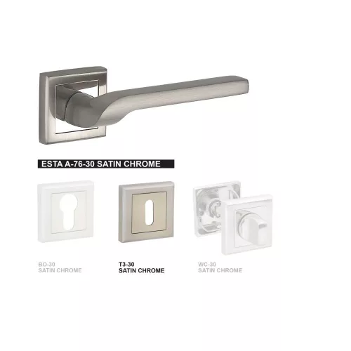 Rozetă pătrată Suprafață crom satinat BB