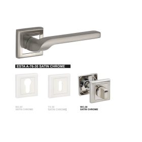 Rozeta kwadratowa Esta A 76 30 WC satynowy jasny chrom