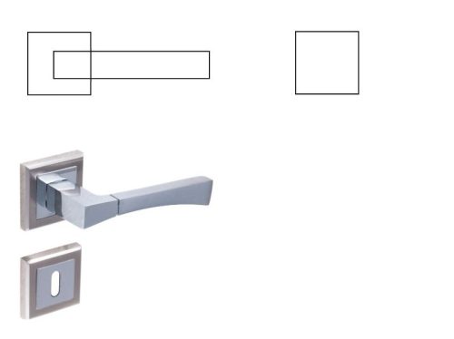 Sternförmig gebogener quadratischer BB Knopf/Türknauf mit satinierter Chromoberfläche