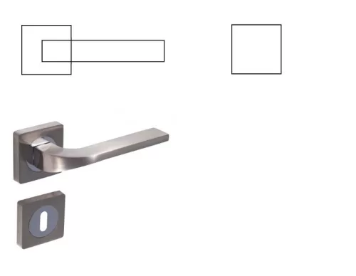 Stil: Heller quadratischer BB Knopf/Türknauf mit satinierter Chromoberfläche