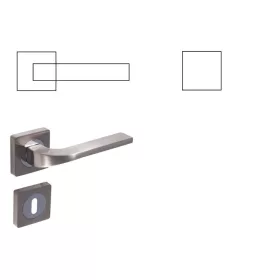   Stil Light Quadrat Zette Satin Chrome Oberfläche PZ Knopf/Türknauf