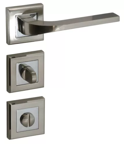 Stil Lumină Rozetă pătrată WC cu suprafață crom satinat