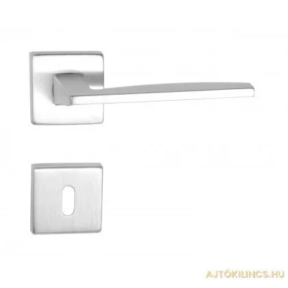 Rozetă pătrată ușoară Suprafață crom satinat BB