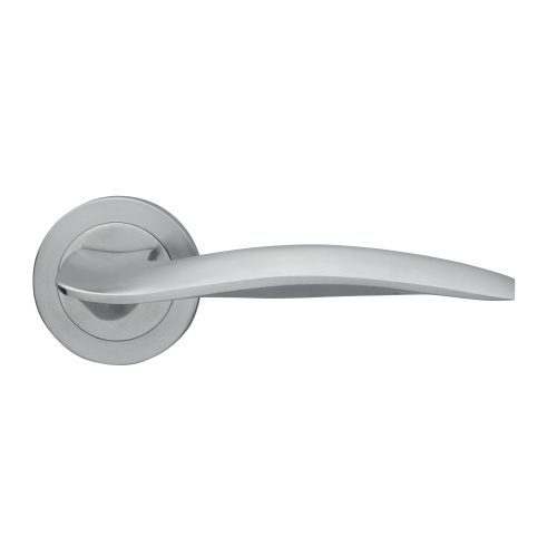 Wind Italian Round rosette Handle set Satin chrome surface Only handle on top rosette