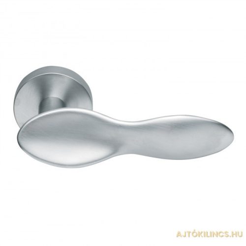 Spoon Round rosette Satin chrome surface Only handle on top rosette