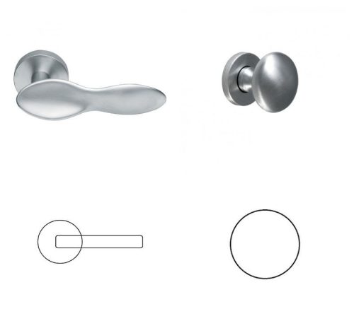 Spoon Satin chrome surface PZ Button/Handle