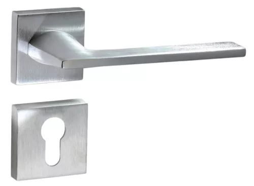 Diva Domino Rozetă pătrată Suprafață crom satinat PZ