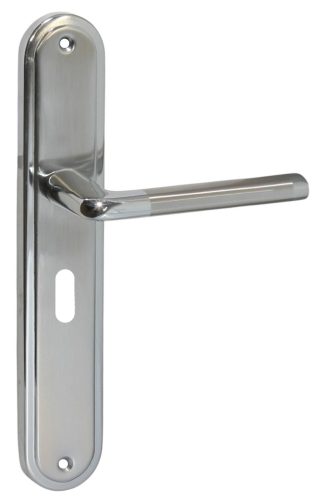 Okrągły Lindo Tarcza Satyna i Jasny chrom 55mm