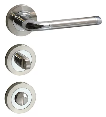 Lindo Okrúhla rozeta Satén chróm povrch WC