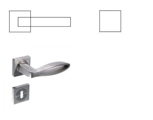 Ovaler quadratischer PZ Knopf/Knopf mit satinierter Chromoberfläche