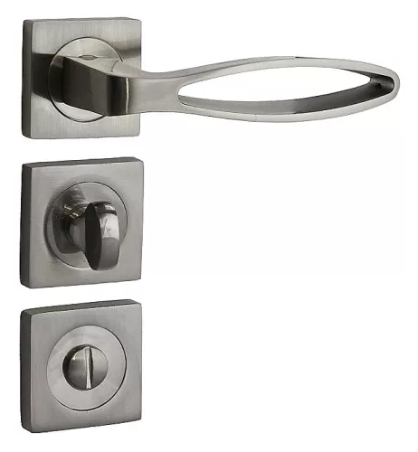 Rozetă ovală Rozetă pătrată WC cu suprafață crom satinat