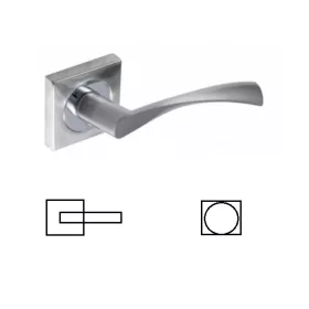   Gréta Quadratischer BB Knopf/Türknauf mit satinierter Chromoberfläche