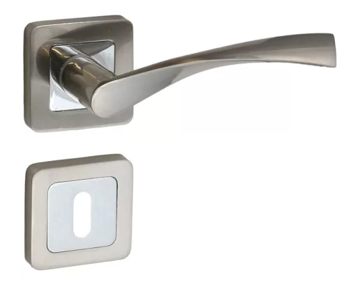 Greta Rozetă pătrată Suprafață crom satinat BB