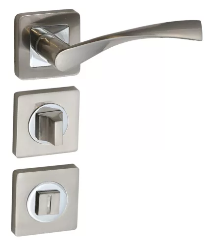 Greta Rozetă pătrată WC cu suprafață crom satinat