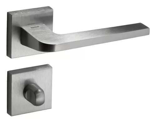 London (Flake) Rozetă pătrată WC cu suprafață crom satinat