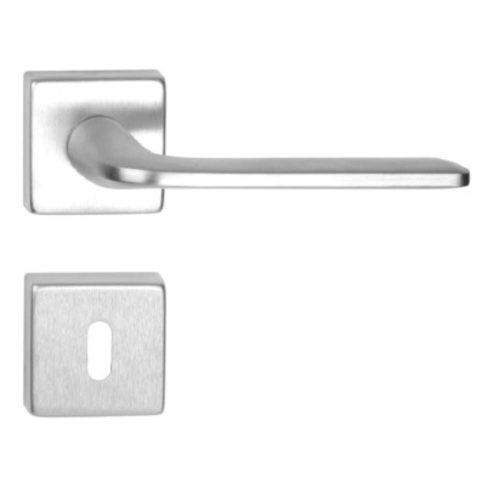 Milly Square rosette Satin chrome surface Only handle on top rosette