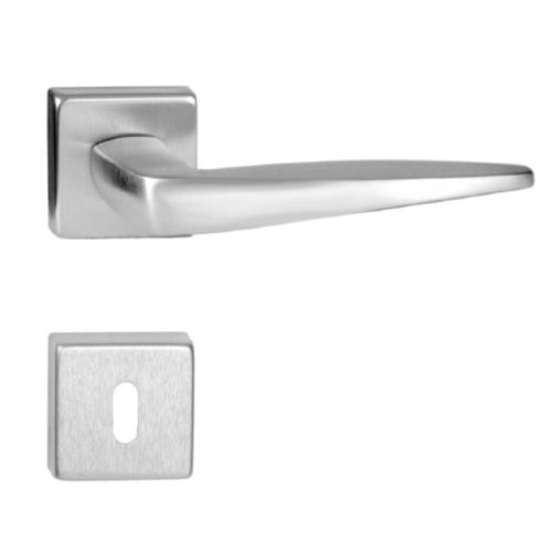 Foglia Square rosette Satin chrome surface Only handle on top rosette