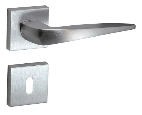 Foglia Rozetă pătrată Suprafață crom satinat BB