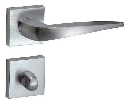 Foglia Rozetă pătrată WC cu suprafață crom satinat