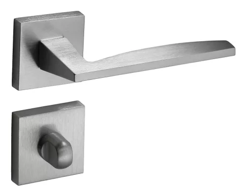 Modena (luminoasă) Rozetă pătrată WC suprafață crom satinat