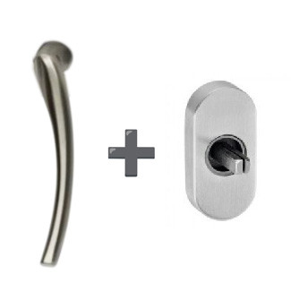 Cool Satin chrome surface Large tilt-opening Balcony handle