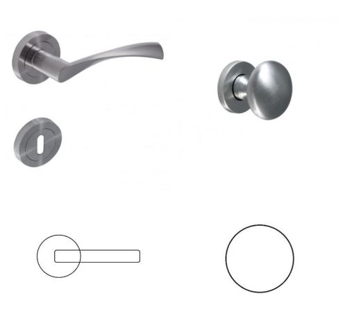 Gréta Satin chrome surface BB Button/Handle