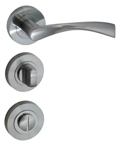 WC cu suprafata crom satinat Greta Rozetă rotundă