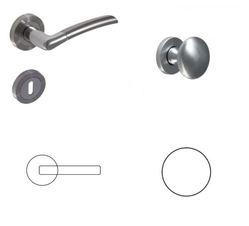 Figo Satin chrome surface BB Button/Handle