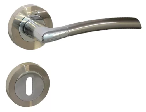 Figo Kreis BB Knopf/Türknauf mit satinierter Chromoberfläche