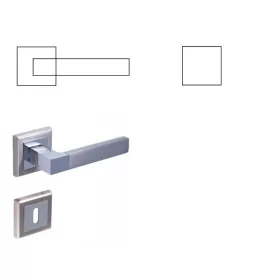   Stern Türknauf quadratisch satinierte Chromoberfläche PZ Knopf/Türknauf