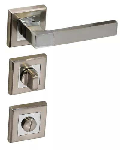 Star Štvorcová rozeta Satén chróm povrch WC