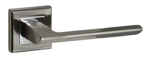 Kvantum Rozetă pătrată Suprafață din crom satinat Numai mâner pe rozeta superioară