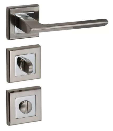 Kvantum Rozetă pătrată WC cu suprafață crom satinat