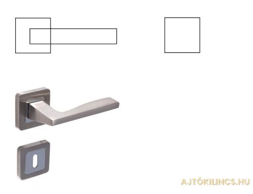 Trend Light Satynowy kwadratowy wzór Satynowa chromowana powierzchnia Przycisk/uchwyt BB