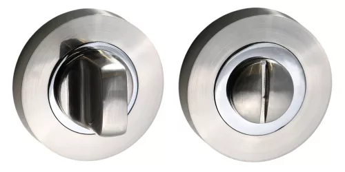 WC Schloss unten quadratisch mit zweifarbigem Rundem Mittelteil