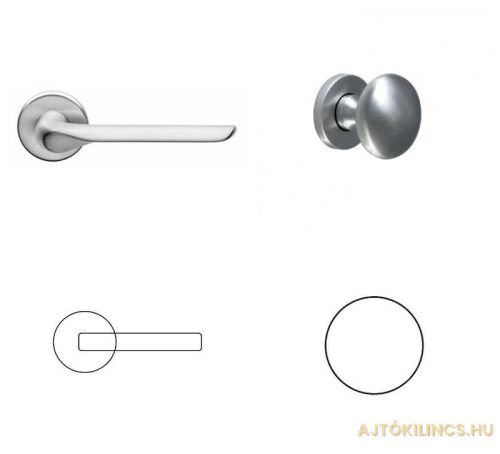 Chop Kreis DND WC Knopf/Türknauf mit satinierter Chromoberfläche