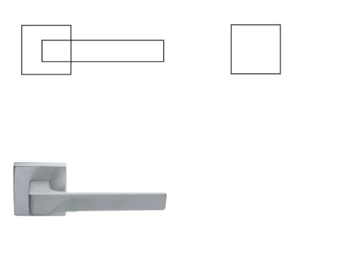 Flash Italienischer quadratischer BB Knopf/Türknauf mit satinierter Chromoberfläche