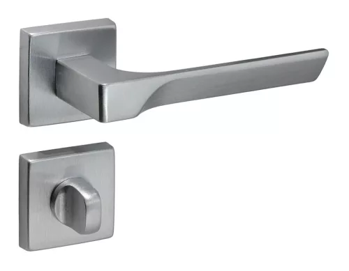 Rozetă pătrată Flash Italiană WC cu suprafață crom satinat