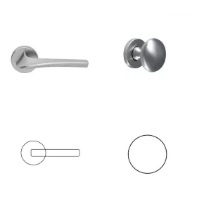   Master Italienisch Runder BB Knopf/Türknauf mit satinierter Chromoberfläche