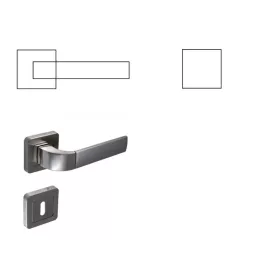   Primo Quadrat BB Knopf/Türknauf mit satinierter Chromoberfläche