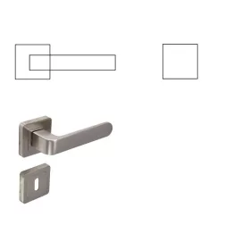   Quadratischer PZ Knopf/Knopf mit satinierter Chromoberfläche von Rico